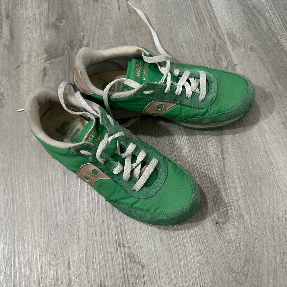 Saucony Green and Beige Sneakers women’s Sz 7.5 - Picture 5 of 6